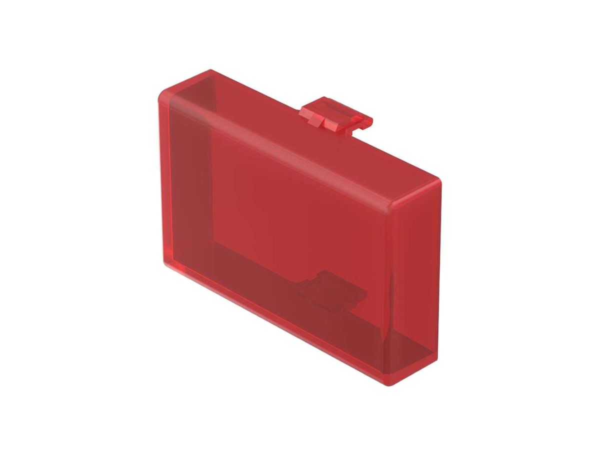 Niederhalter EAO02 rot flach 14.3×22.3mm Kunststoff transluzent
