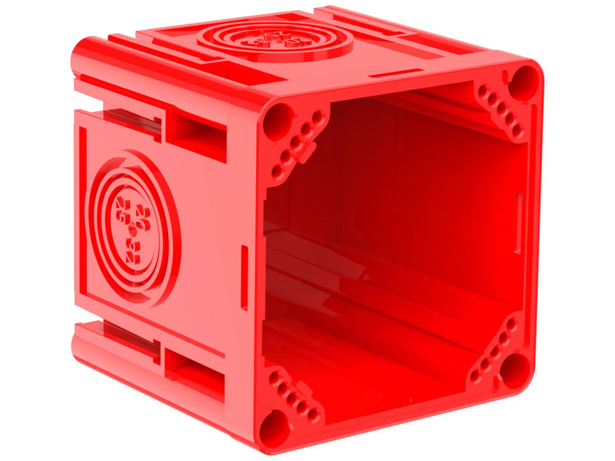 Einlasskasten CRALLO-LEU 78×78×73mm 1×1 Halogenfrei rot