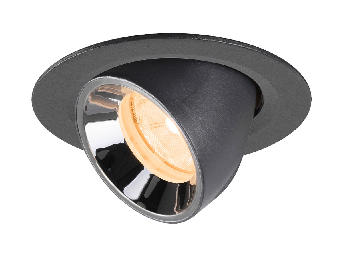 LED-Downlight SLV NUMINOS GIMBLE XS 6.9W 900lm 2700K NB DALI Ø68 sz/cr