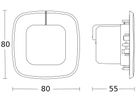 UP-Präsenzmelder Steinel IR Quattro Slim XS DALI-2 InputDevice, eckig weiss