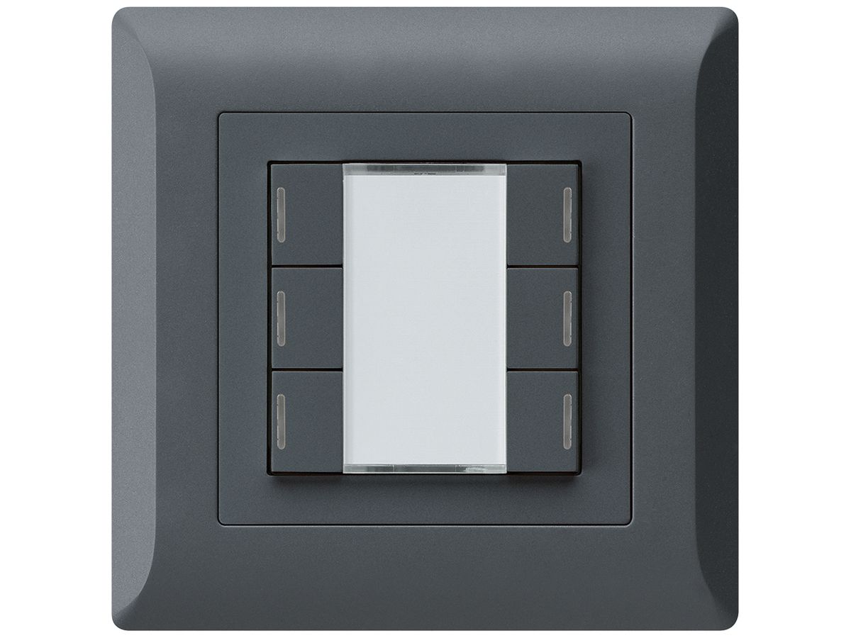 UP-Taster kallysto.line KNX 6×RGB LED s/e-link anthrazit