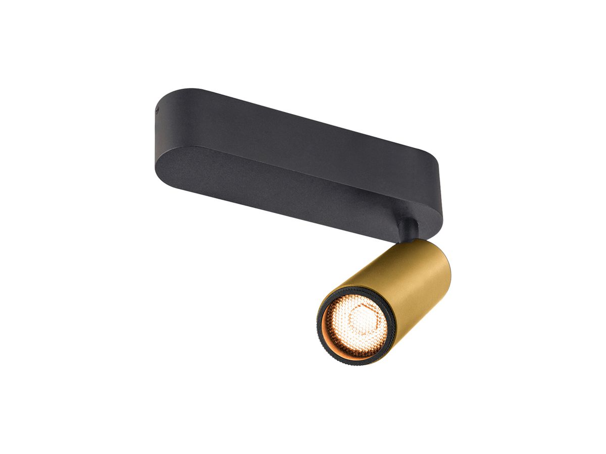 LED-Spot SLV GRIP SPOT M 14W 1450lm 2700K WB DIM 183×147×106mm schwarz/gold