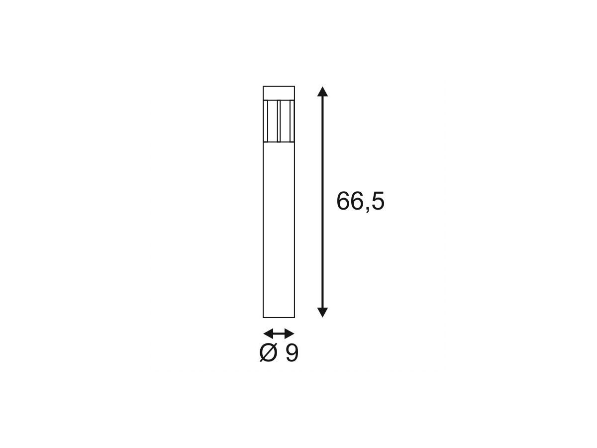 LED-Stehleuchte SLV SLOTS 65, 7W 340lm 3000K IP44 anthrazit