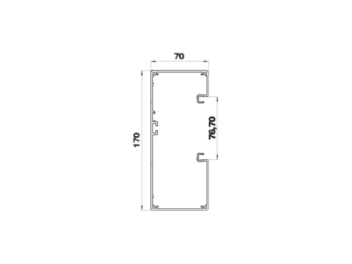 Grundprofil Bettermann GEK-A 70×170mm alu