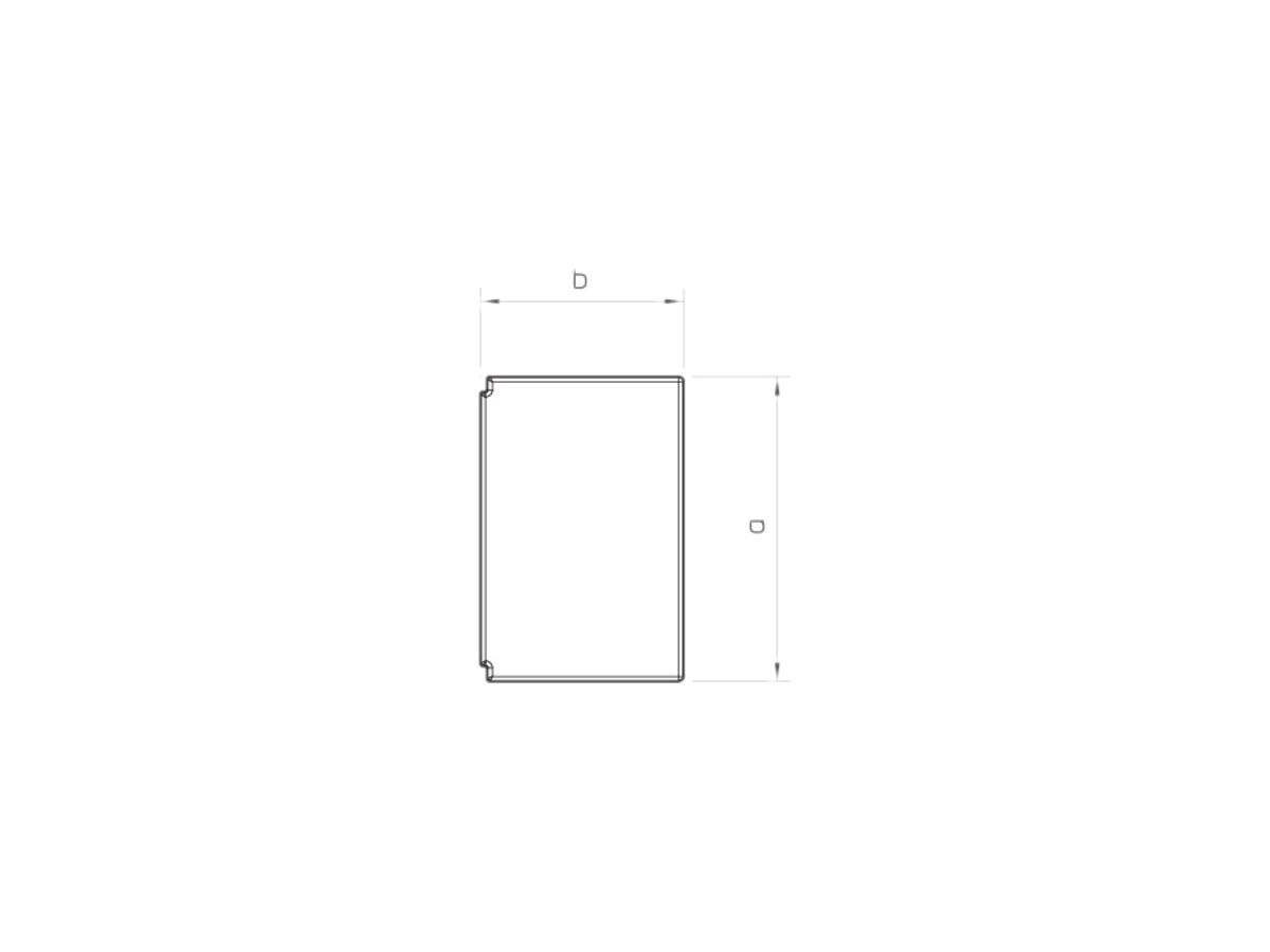 Abschlussplatte Bettermann zu Installationskanal WDKH halogenfrei 20×20mm rweiss