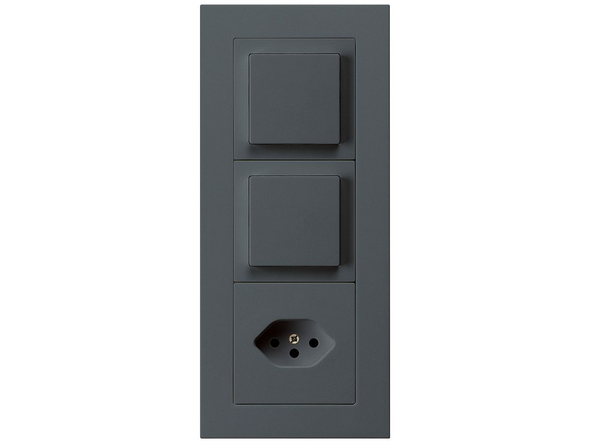 UP-Kombination kallysto.pro Gr.I-I-I vertikal 2×Schalter S3+Typ 13 anthrazit