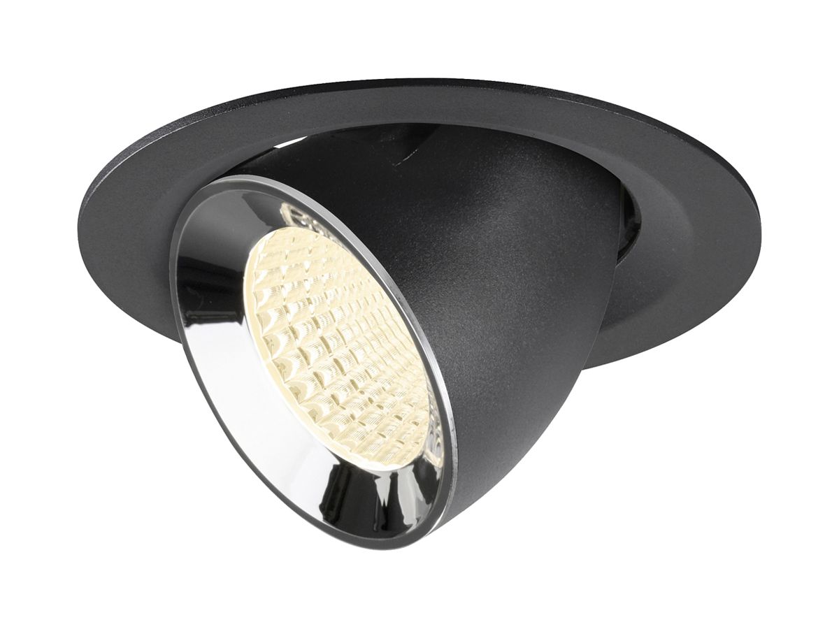 LED-Downlight SLV NUMINOS GIMBLE M 12W 1900lm 4000K WB DALI Ø120 sz/cr