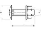 Flachrundschraube Bettermann M6×12 tauchfeuerverzinkt