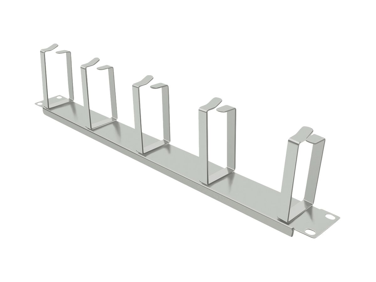 Rangierpanel 19" VALUE, 5× Kabelring Typ G 44×87mm 1HE St grau