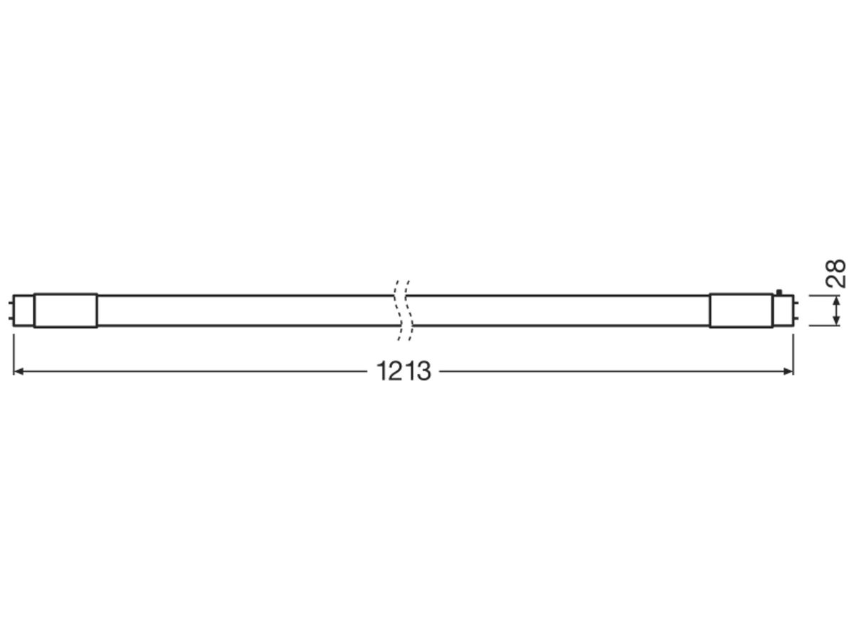 LED-Röhre LEDVANCE G13 16W 2160lm 3000K DIM 1200mm T8 mattiert
