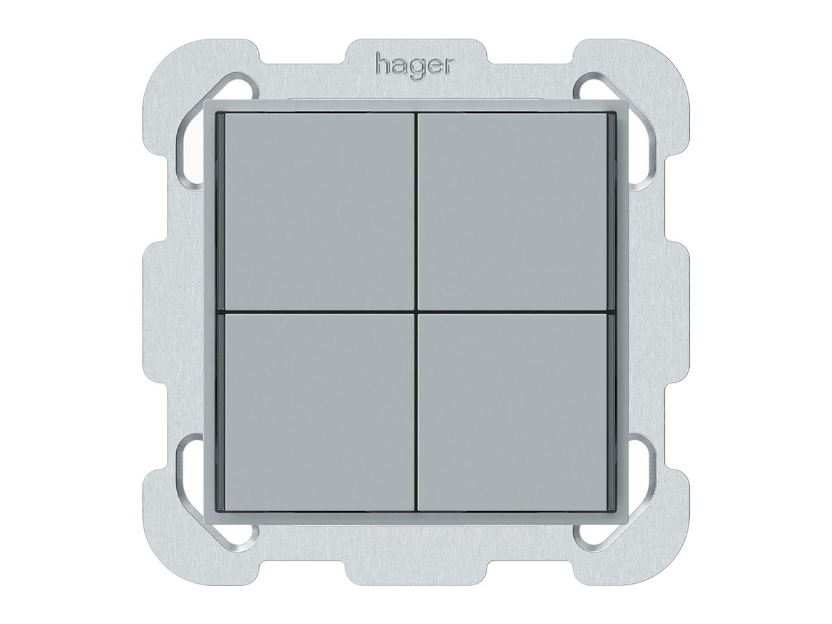 UP-Taster KNX KAL 4×Tasten 4×Betätigungspunkte LED grau