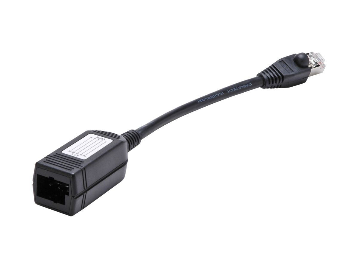 Übergangsadapter C38 RJ45m/TT83f STP, schwarz