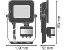 LED-Strahler FLOODLIGHT COMPACT SENSOR SYM 10W 830 900lm IP65 schwarz