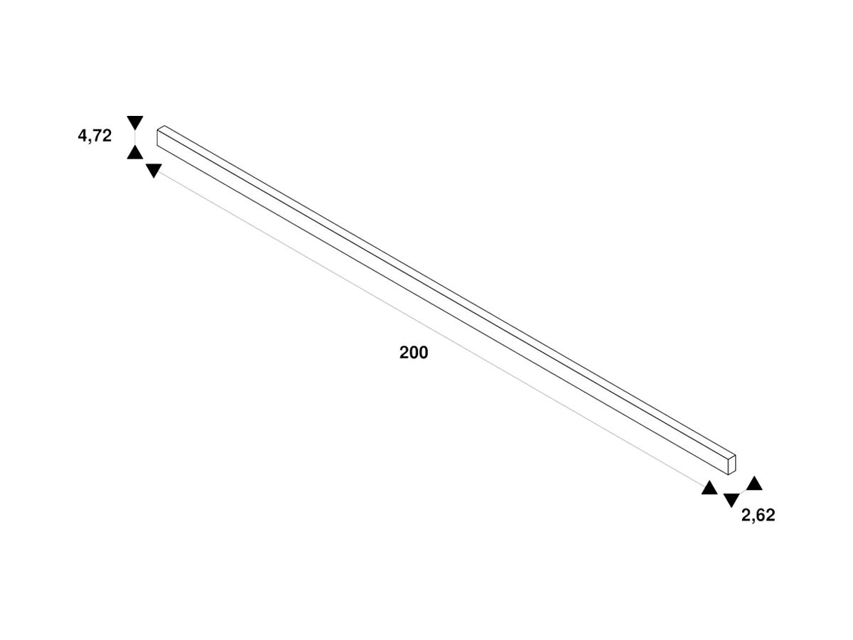 AP-Stromschiene SLV TRACK DEEP 48V 1Ph Aluminium weiss 2000mm