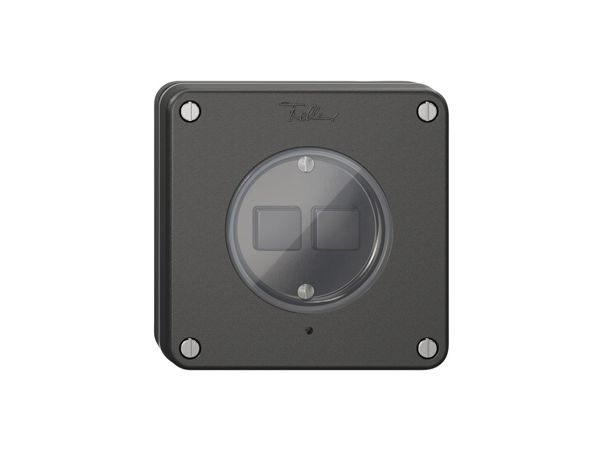 UP-Druckschalter NEVO Wiser m.Nebenstelle 2T 2B schwarz