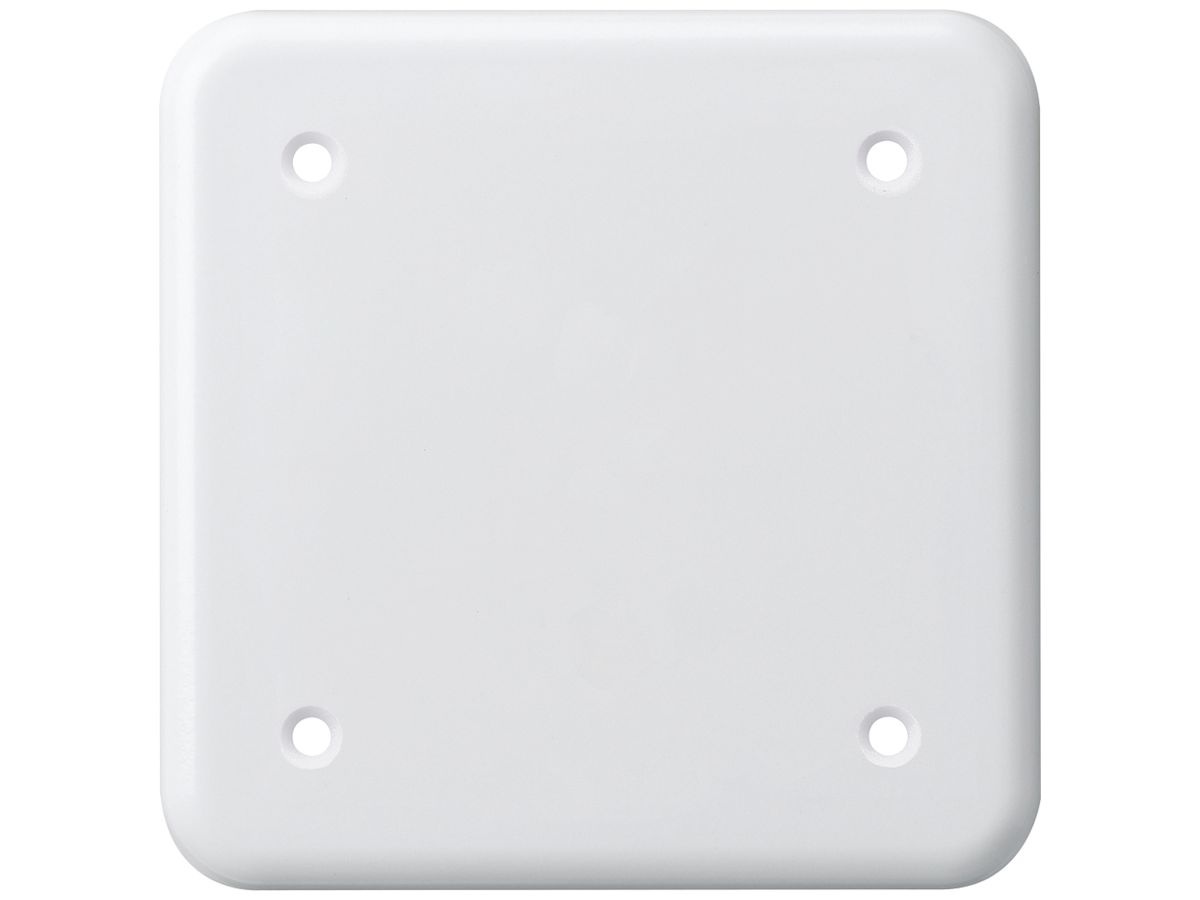 Abdeckplatte basico 1×1 4-Befestigungslöcher weiss