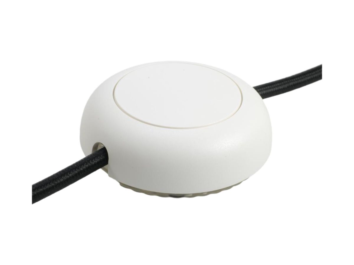 LED-Schnur-Tastdimmer ELBRO weiss rund, 5…100W/VA Ø75 H=26mm