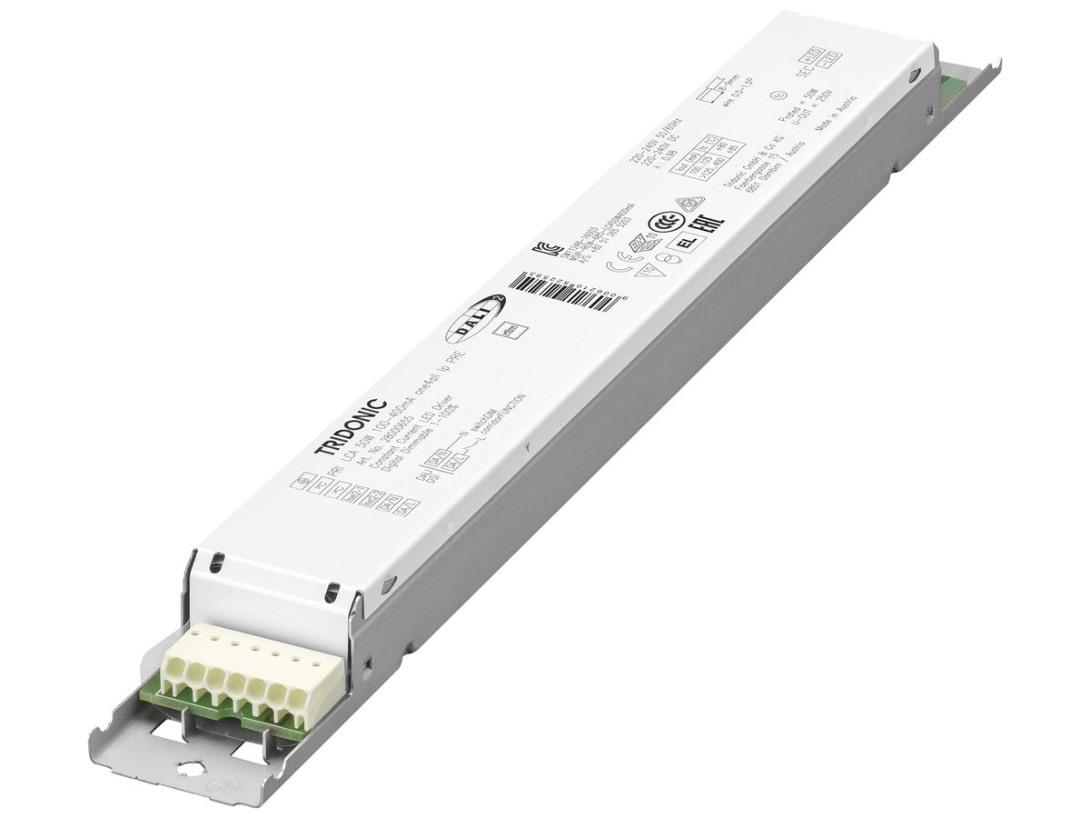 LED-Betriebsgerät Tridonic 17.5…50W 20…50V 350…1050mA DALI DSI DIM
