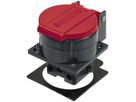 EB-Steckdose Steffen T25 IP55 16A 400V, anthrazit/Deckel rot