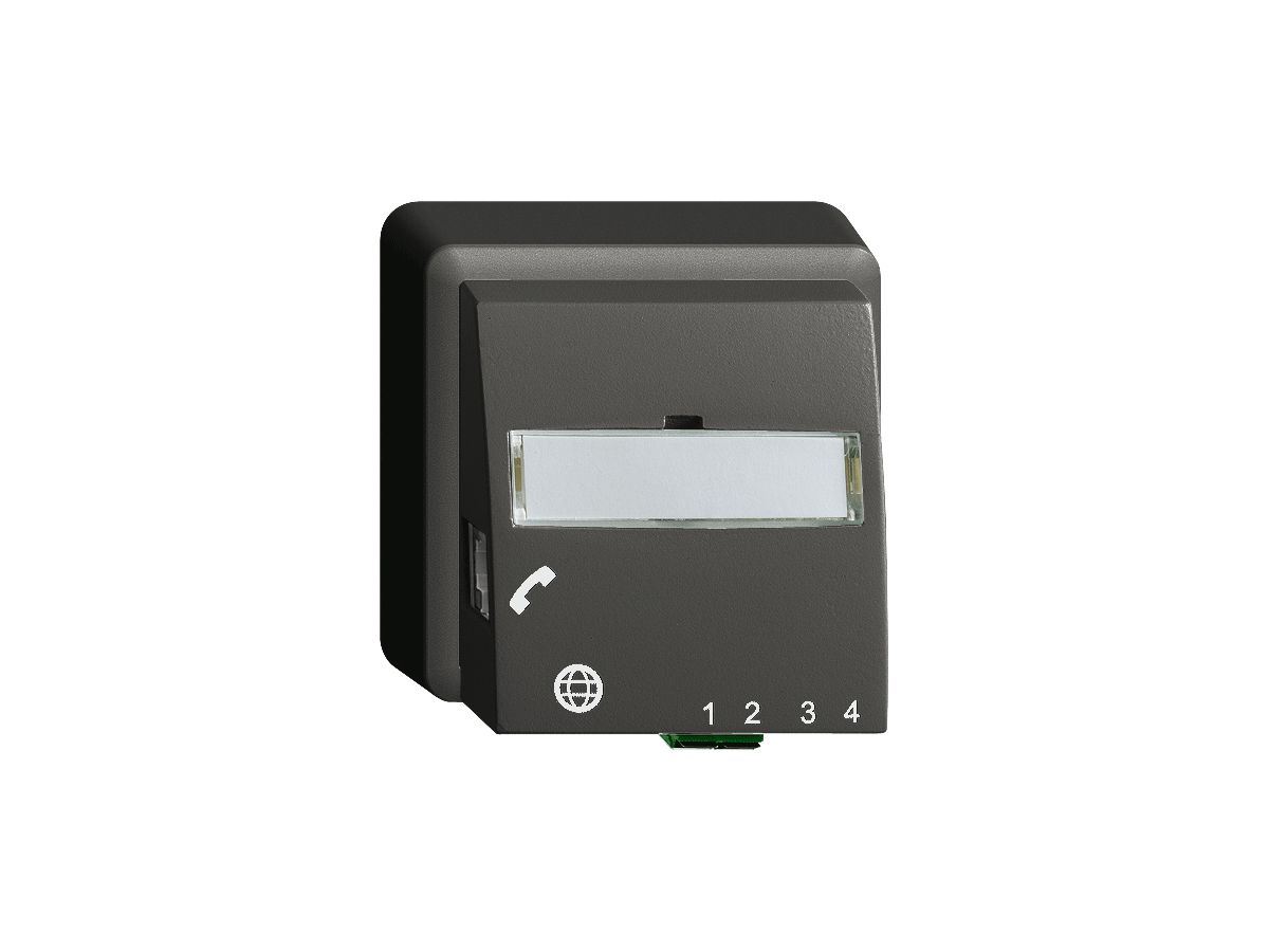 AP-Anschlussdose FTTH EDIZIOdue FH 1×LC APC Duplex FX.39 DSL schwarz