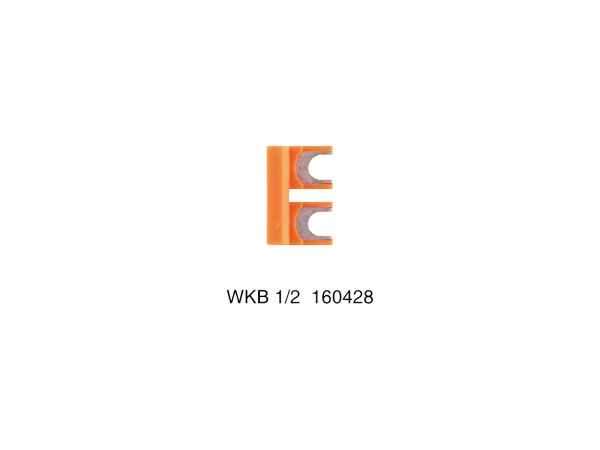 Querverbinder Weidmüller WKB 1/2 gesteckt 2L Raster 8mm isoliert orange