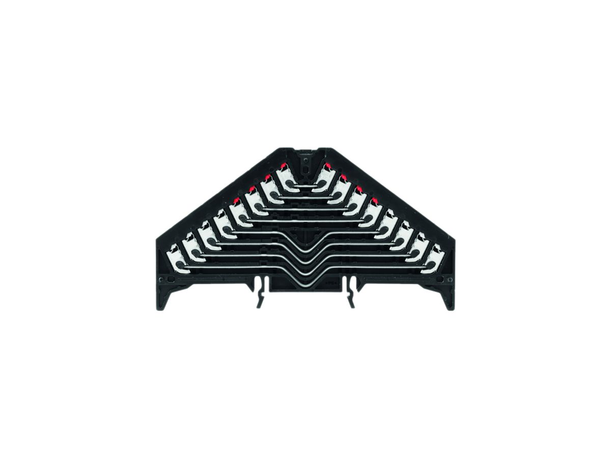 Rangierverteilerklemme Weidmüller PRV 8L PUSH IN TS35×7.5 schwarz, rot/weiss