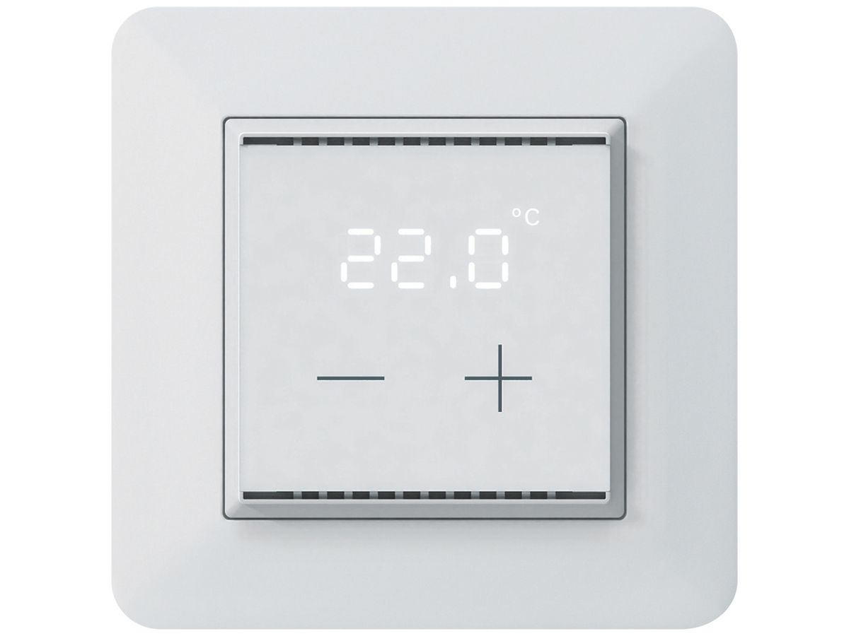 UP-Raumthermostat KNX KTR mit Display LED weiss