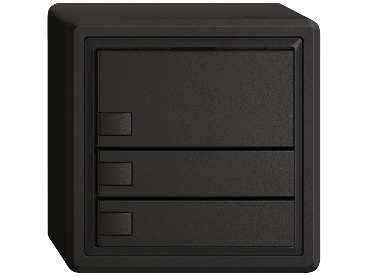 AP-KNX-Taster RGB EDIZIO.liv SNAPFIX® Temperaturfüh.o.LED 3×Taste 1-Tbed.sz