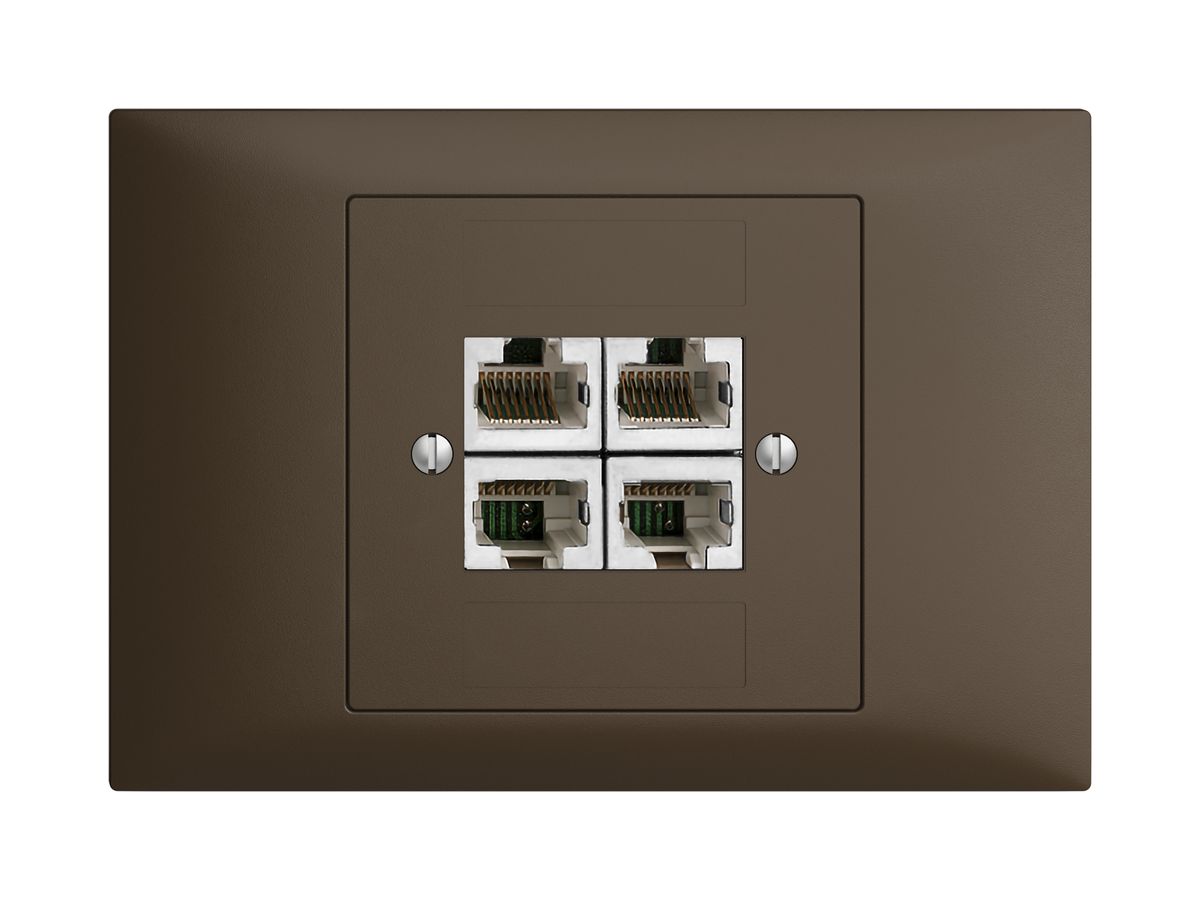 EB-Dose 4×RJ45/s 4P getr. EDIZIOdue coffee ITplus