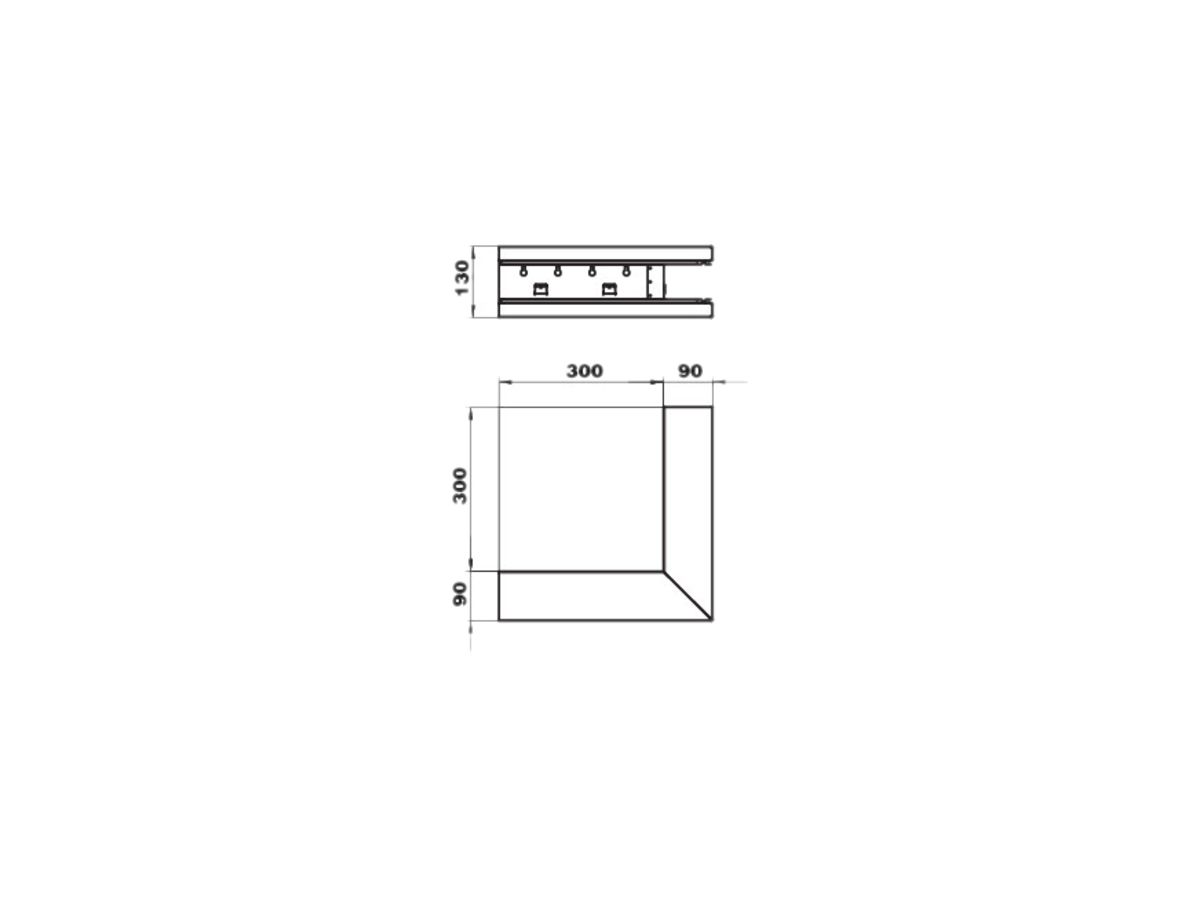 Ausseneck Bettermann GS-SA90130 reinweiss