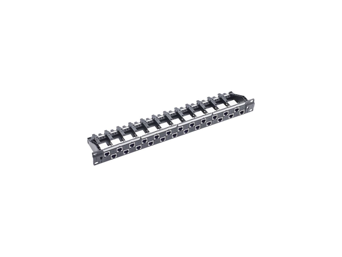 Rangierfeld 19" R&M Basic 1HE 24×RJ45 C6e/s-schwarz