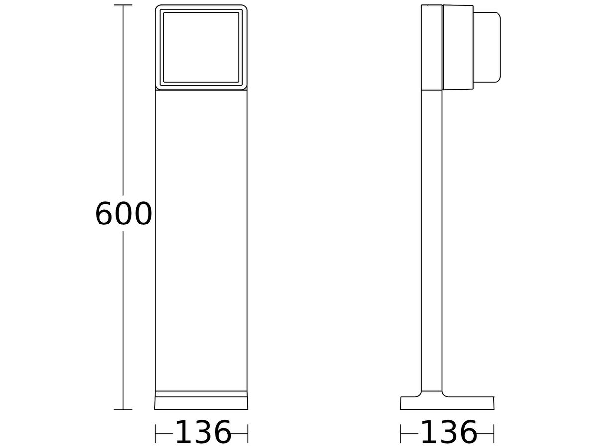 LED-Wegeleuchte Steinel GL 85 C 600 9W 719lm 3000K anthrazit IP44