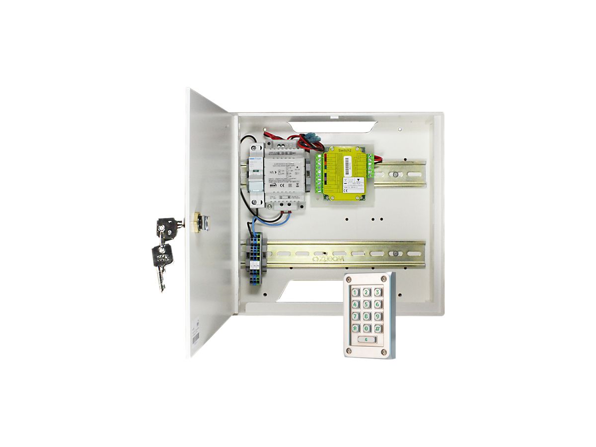 Zutrittssystem BSW mit Tastatur mit Zentrale P32Z1L, weiss