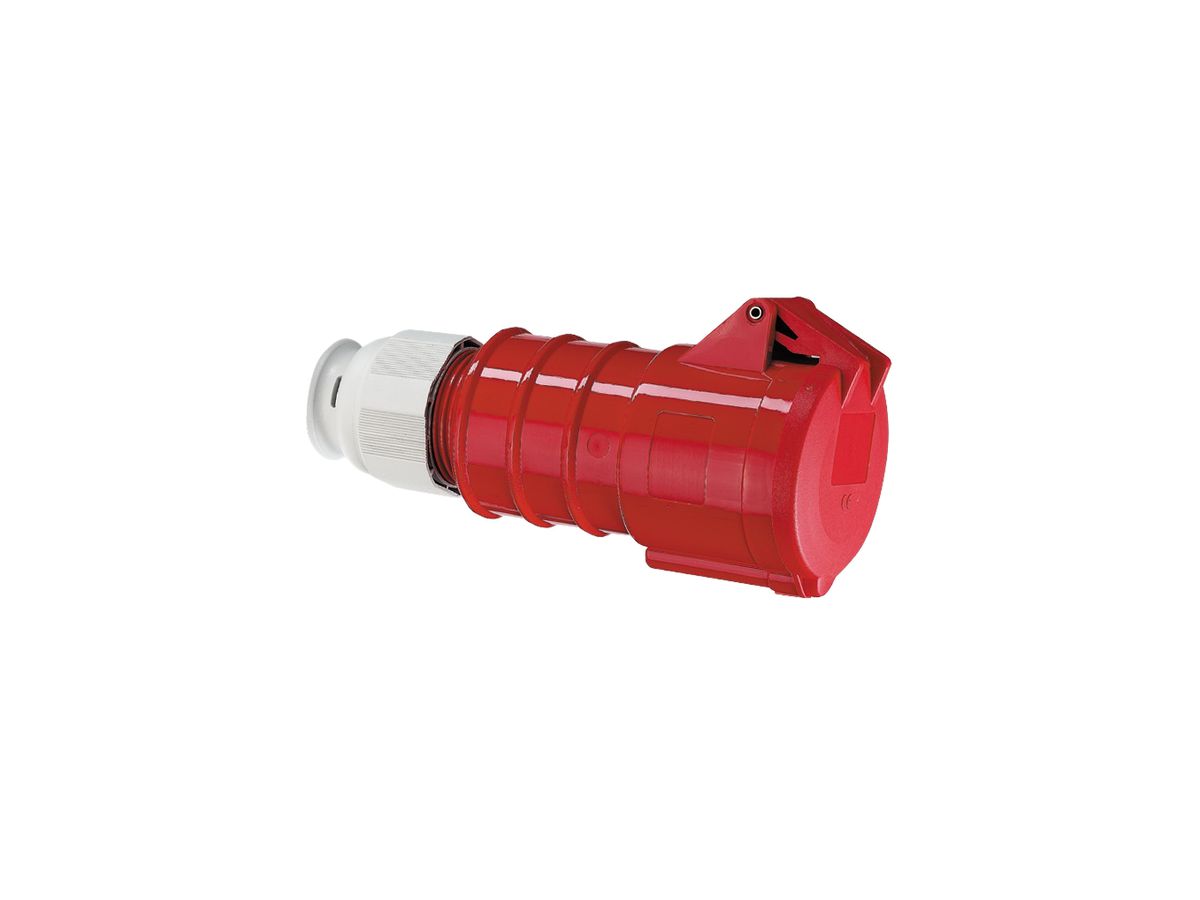 Kupplung CEE Bals 4P 32A 400V 6h rot IP44 vernickelt QC.TE-Plus