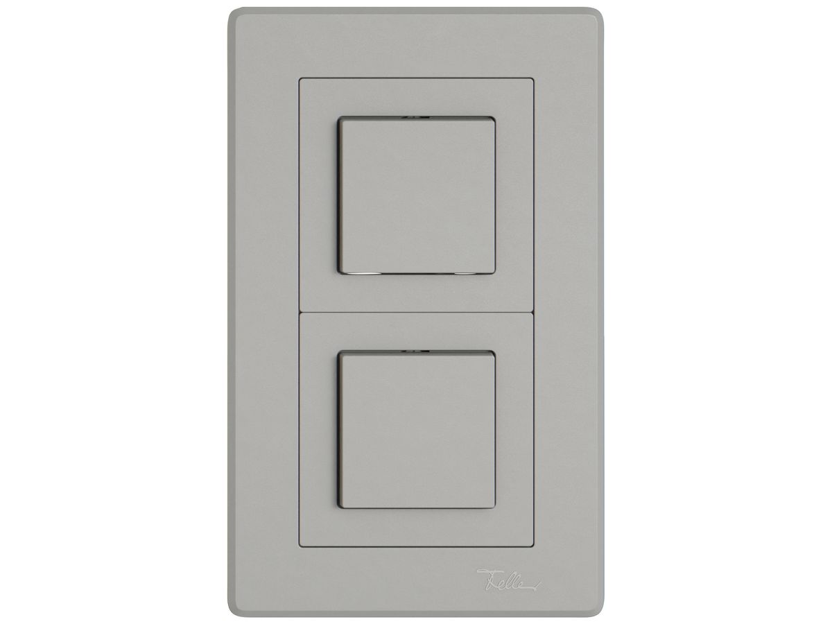 UP-Kombination EDIZIO.liv SNAPFIX® 2×1 156×96mm 2×Schema 3/1L hellgrau