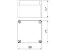 Leergehäuse BET Mx SGR 80×75×57mm Alu IP66 silbergrau