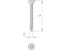 Rundkopf-Spanplattenschraube Bettermann T-Drive 4×25mm verzinkt