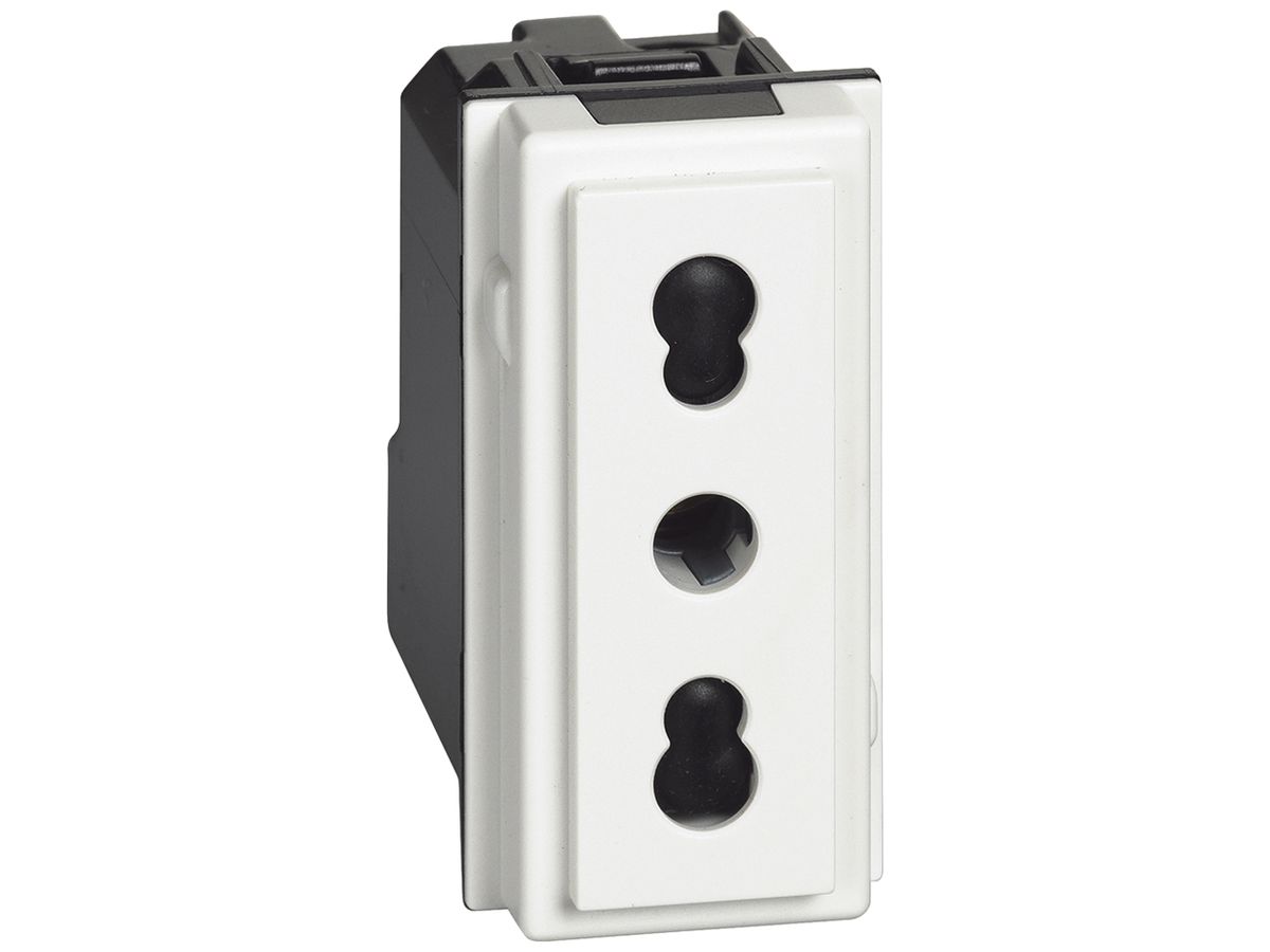 Steckdose Living Now italienischer Standard 1 Modul 16A weiss