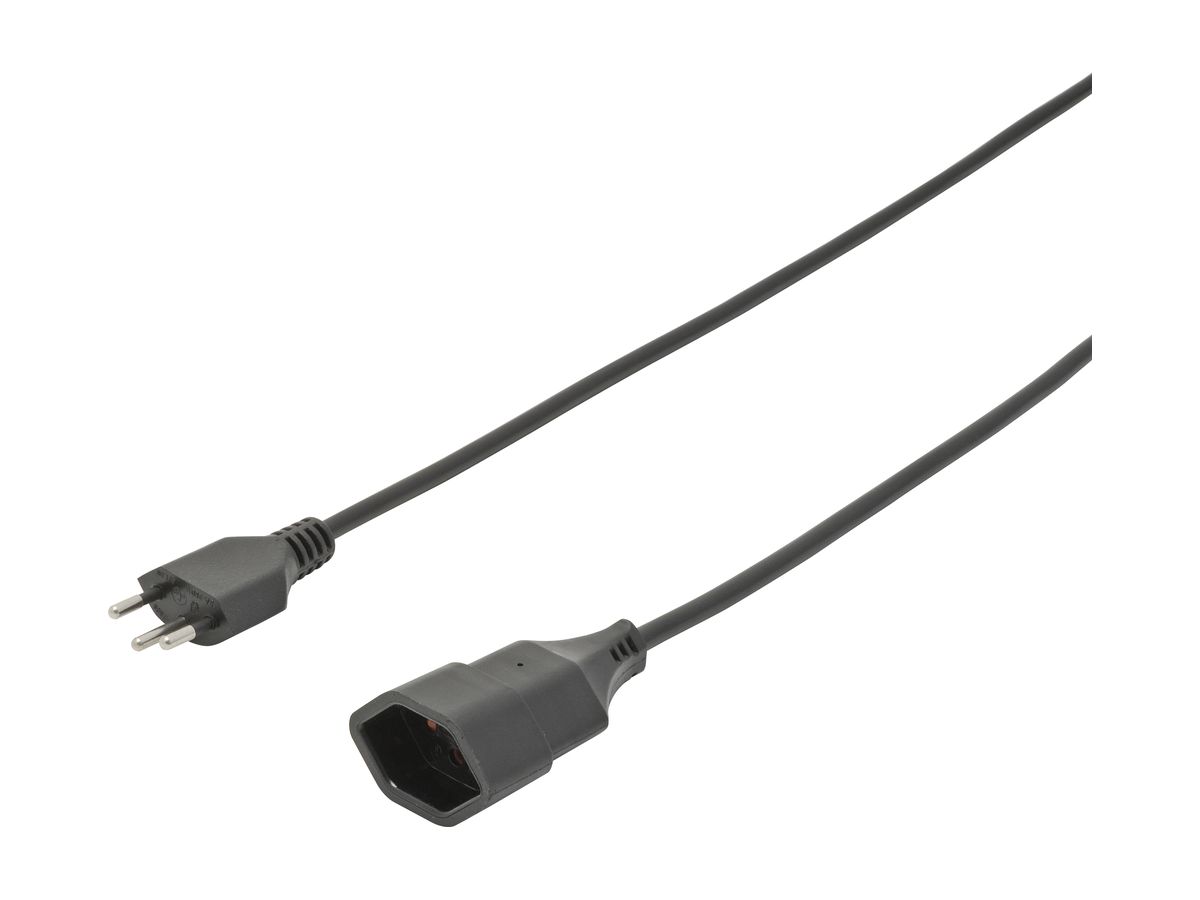 Verlängerung Gd 3×1 5m schwarz, Stecker T12 und Kupplung T13 angespritzt