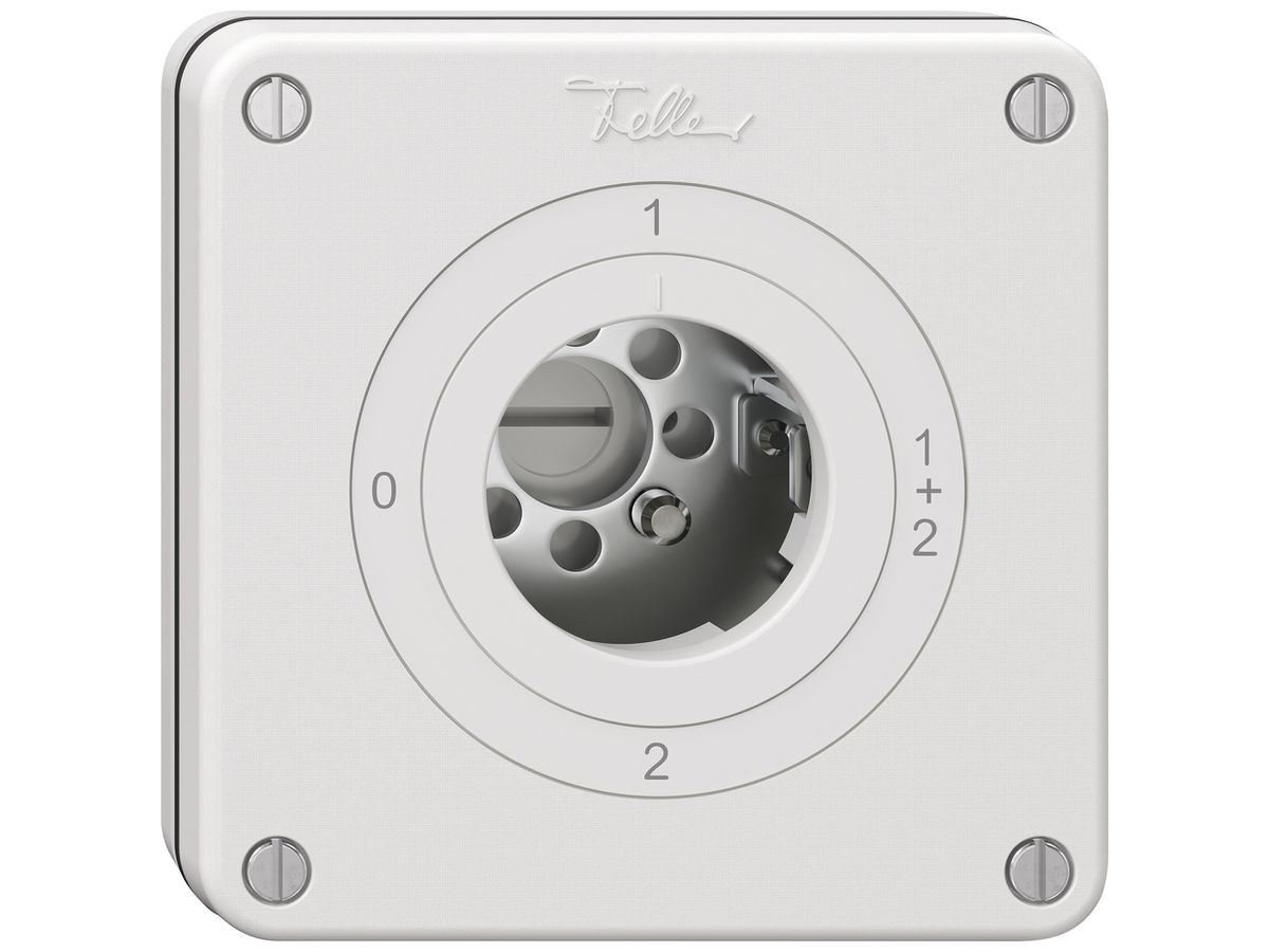 UP-Schlüsselschalter NEVO SNAPFIX® Serienschalter 16A 400V 0-1-1+2-2 ws