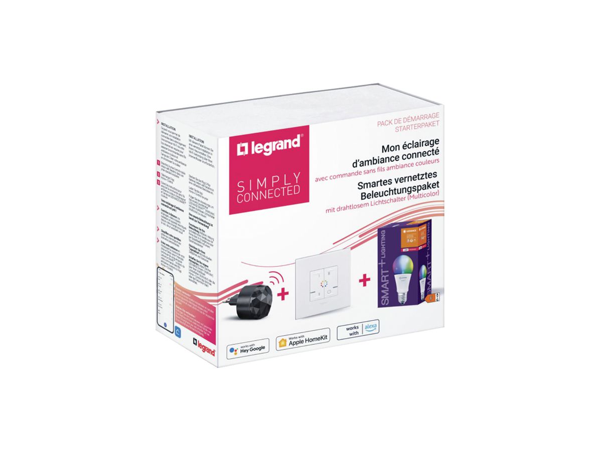 Starterpaket Legrand Arteor with Netatmo 1×Multicolor 2×3L×2.5mm² 1×LED E27