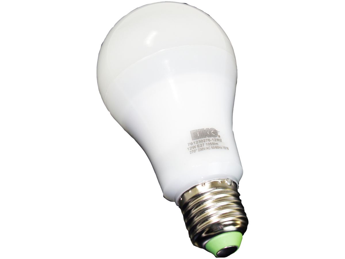 LED-Lampe ELBRO E27, A60, 12W, 230V, 2700K, 1055lm, opal, dimmbar