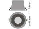 LED-Downlight LEDVANCE BIOLUX HCL 20W 2100lm 927…965 60° DIM Ø175mm weiss
