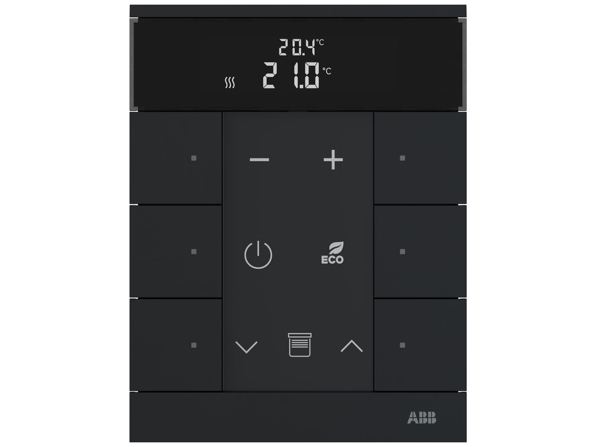 Raumbediengerät ABB-free@home SBR-F-6.0.1, RTR 6 Tasten schwarz matt