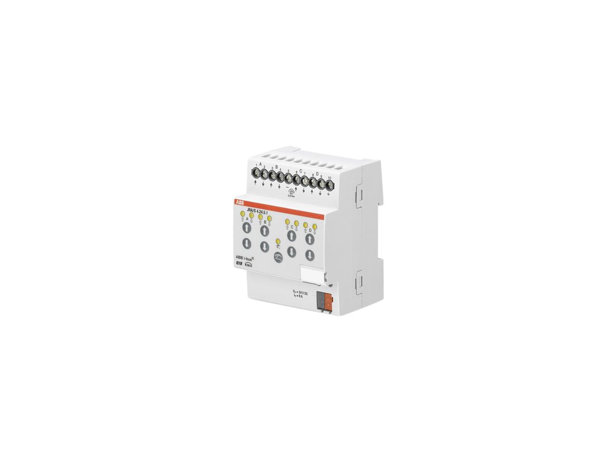 REG-KNX-Jalousieaktor ABB 4-fach 6A 24VDC, mit Handbet.