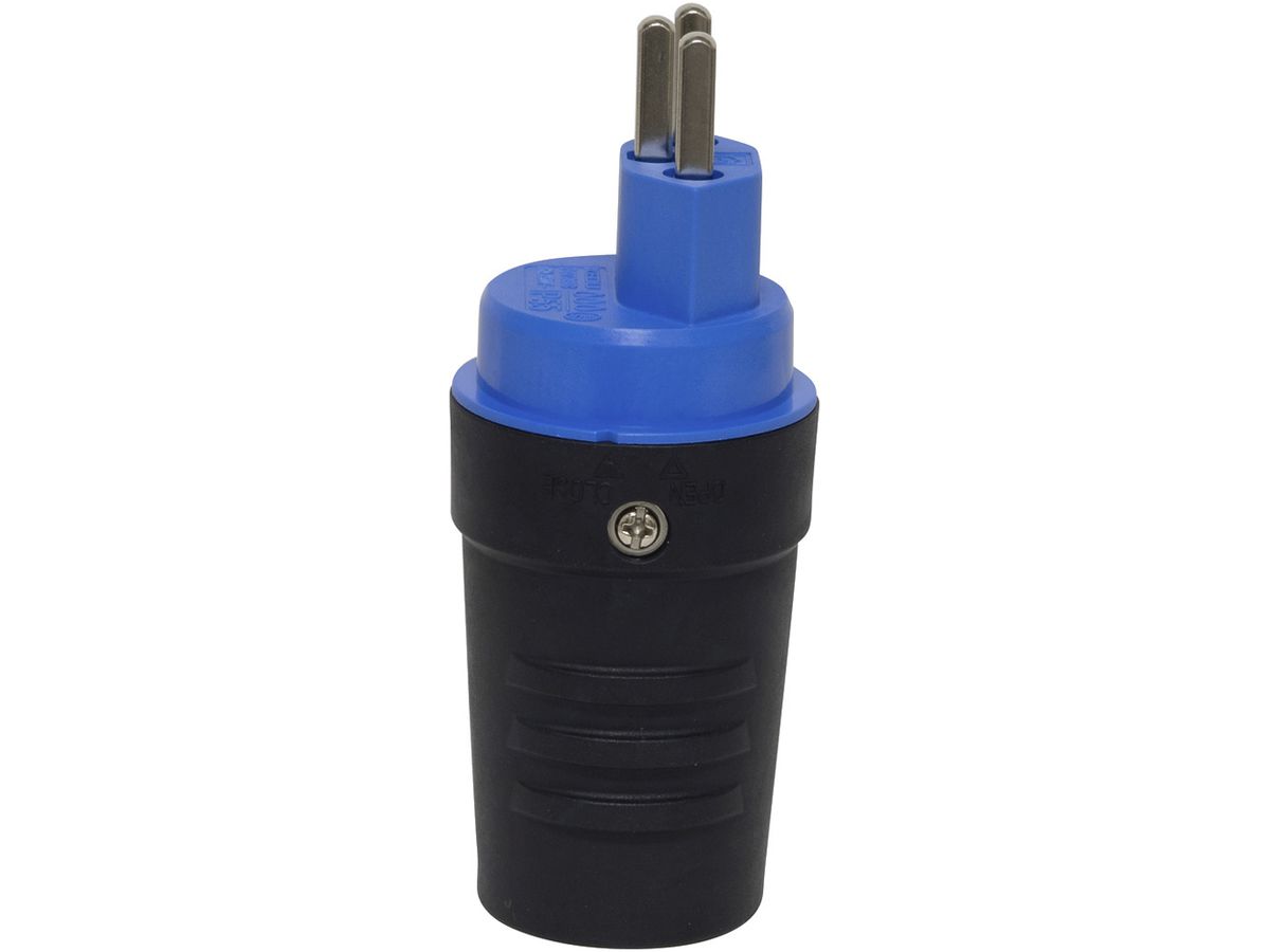 Stecker Typ 23 Brennenstuhl L+N+PE 16A 250V IP55 schwarz/blau