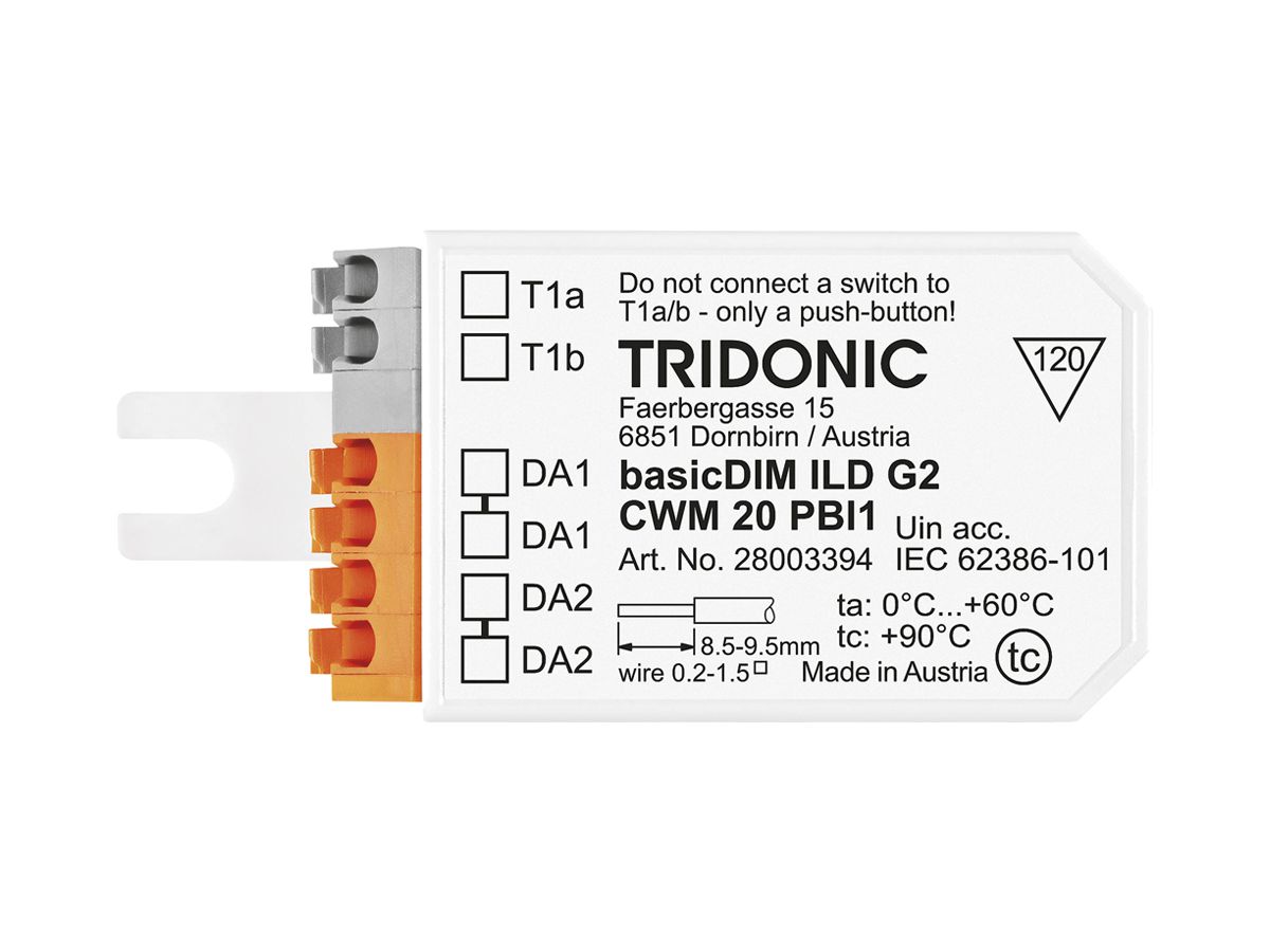 Taster-Interface Tridonic basicDIM ILD G2 CWM 20 PBI1
