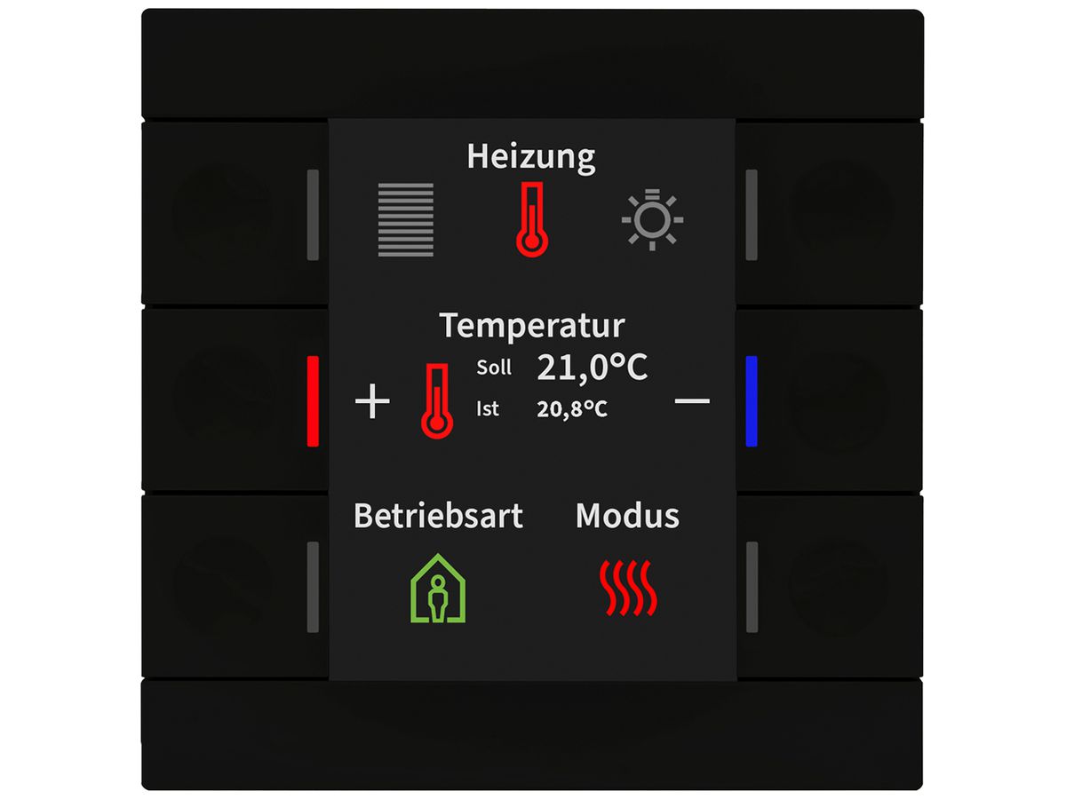 EB-Bediengerät KNX MDT BE-TAS86T06.02 6T/6B Display Temp.weiss matt