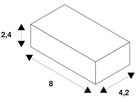 Einspeiser SLV GRAZIA 60 für End-Einspeisung 5P Aluminium weiss