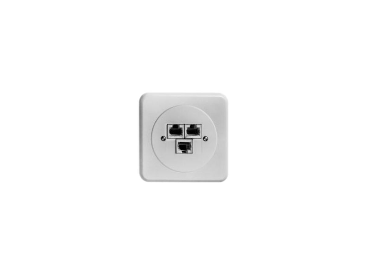 UP-Anschlussdose PMI 3RJ45 weiss